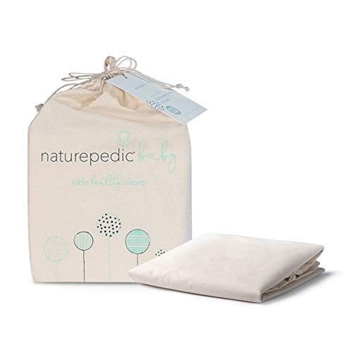 Naturepedic Organic Waterproof Crib Mattress Pad, Skin Friendly, Breathable & Absorbent Crib Mattress Protector - Removable Protector Pad for Baby and Toddler Beds - Fitted for Standard Baby Crib Size