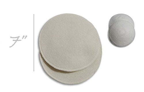 Soothingly Soft Merino Wool Nursing Pads, Style Softline, Extra Thickness, 7 in. Diameter