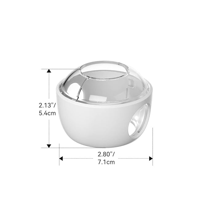 SAFELON 4 Pcs Transparent Safety Door Knob Covers for Toddler, Childproof Door Locks, Easy to Install (Clear-White)