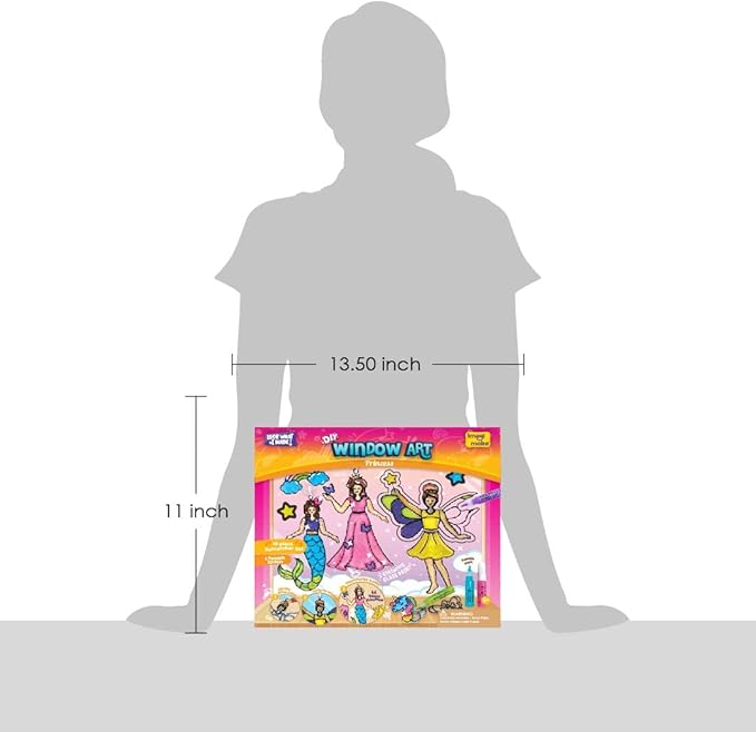 Imagimake Window Art Princess | Suncatcher Kit | Arts and Crafts for Kids Ages 8-12 | Girls Toys Age 6-8 | Unicorn Gifts for Girls Age 6-8 | 5 Year Old Girl Gift | 8 Year Old Girl Birthday Gift