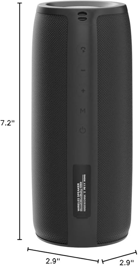 Bluetooth Speaker,MusiBaby M88 Speakers,Dual Pairing, Bluetooth 5.3,Loud Stereo Sound,Booming Bass,30H Playtime for Home& Outdoor Party,Beach,Portable Speaker,Gifts(Black)