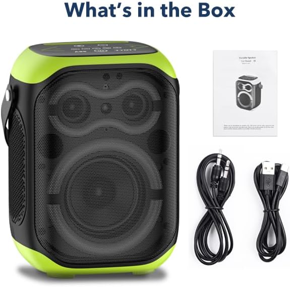Portable Bluetooth Speakers 80W Big Powerful Wireless Outdoor Loud Stereo Deep Bass Sound Boombox TWS Home Party Speaker with Subwoofer LED Lights
