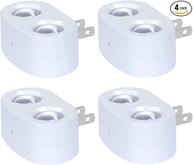 Night Lights Plug into Wall, LED Plug in Night Light, Dusk to Dawn Light Sensor, Rotatable Plug Night Light for Hallway Bedroom Stairway (4, Small-5000K)