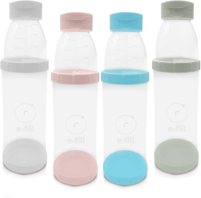 Re-Fill Powder Container To-Go, 2-Compartment Powder Travel Dispenser with Measurements - Powder Container for Protein Powder or Pre-Workout to use On-The-Go (White)