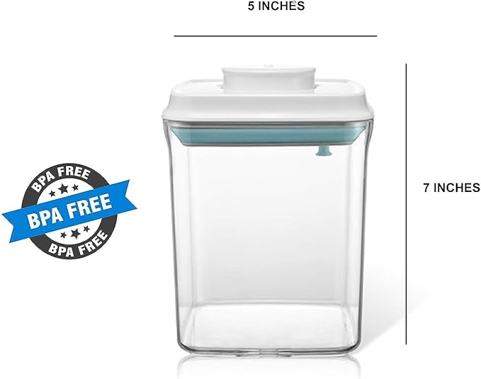 Airtight Food Storage Container Formula Milk Powder Containers Dispenser with Spoon BPA-Free for Home Travel 1500ML / 1.5 Qt, No Scraper Design