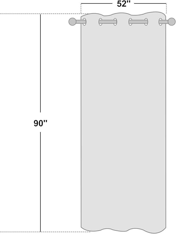 NICETOWN Room Darkening Curtains for Bedroom, Window Treatment Thermal Insulated Solid Grommet Window Treatments Sound Reducing for Living Room, Natural, Set of 2, W52 x L90