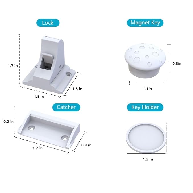 Cabinet Locks for Babies(48Locks+10Keys) Magnetic Child Locks for Cabinets Baby Proofing Cabinets-HelloPony