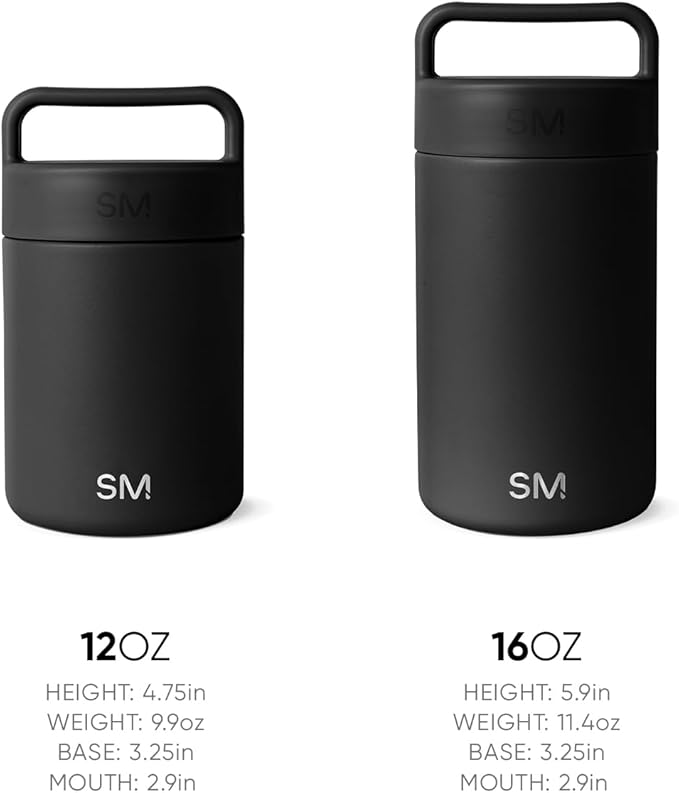 Simple Modern Food Jar for Hot Food | Reusable Stainless Steel Vacuum Insulated Leak Proof Lunch Storage for Smoothie Bowl, Soup, Oatmeal | Provision Collection | 12oz | Blue Dune