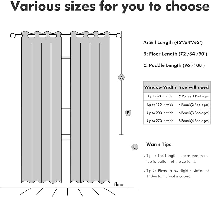 MIULEE Linen Texture Curtains for Bedroom Solid 100% Blackout Thermal Insulated Grey Curtains Grommet Room Darkening Curtains/Draperies Luxury Decor for Living Room Nursery 84 Inch (52x84, 2 Panels)