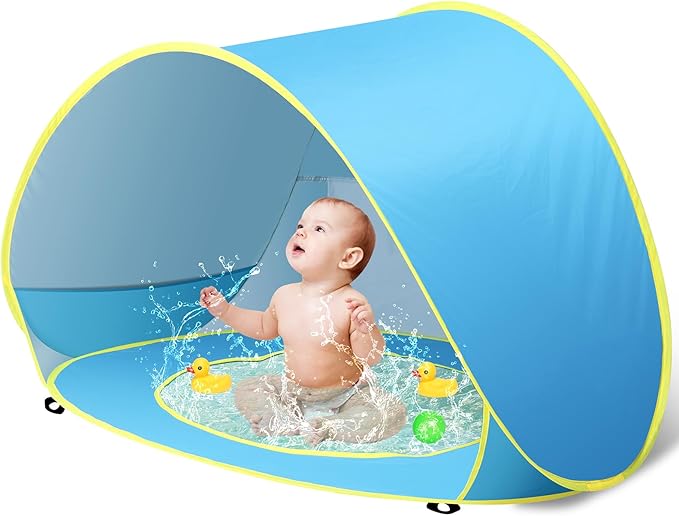 Baby Beach Tent Pop Up Beach Tent Baby Tent for Beach, Portable Shade Pool UV Protection Sun Shelter for Infant