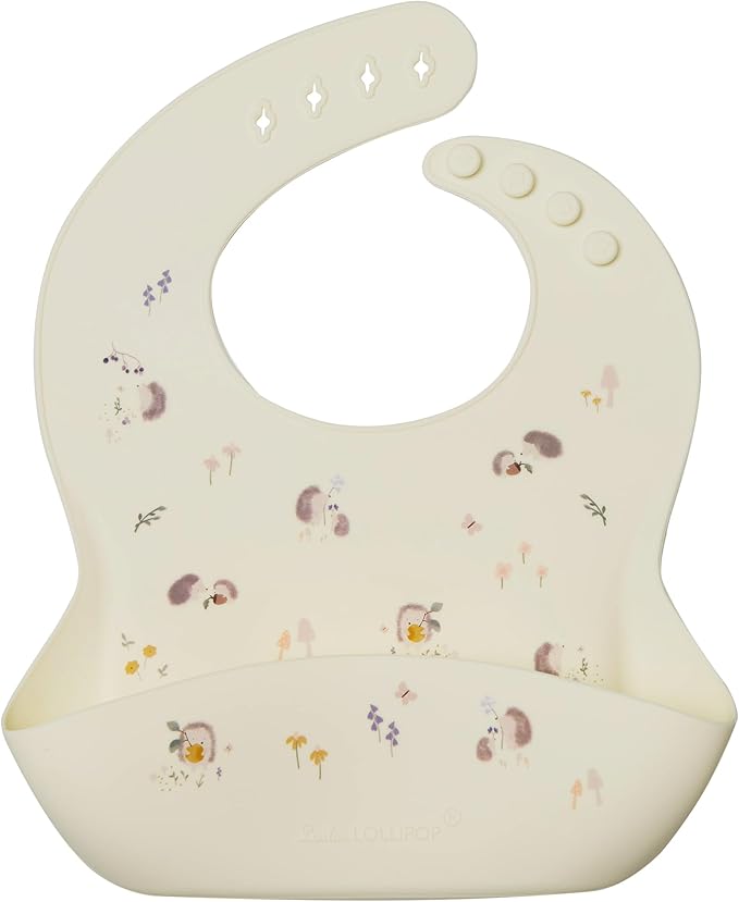 Loulou Lollipop Soft, Waterproof Silicone Feeding Bib for Babies and Toddlers