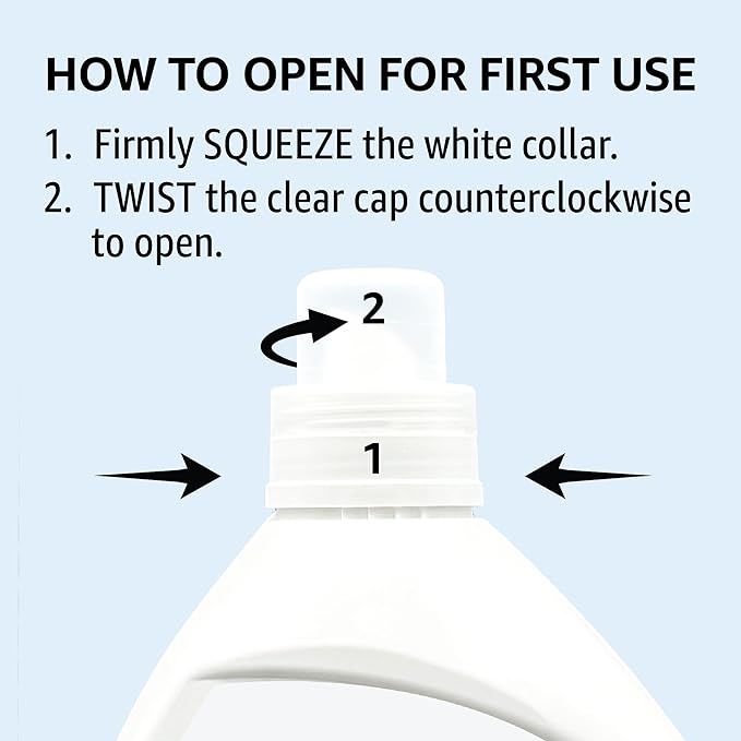 Amazon Basics Concentrated Liquid Laundry Detergent, Free of Perfumes & Clear of Dyes, 110 loads, 82.5 Fl Oz (Previously Solimo)