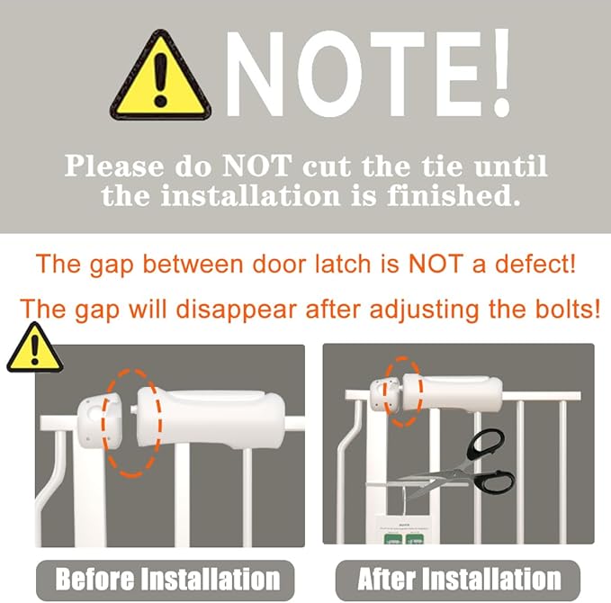 Fairy Baby Easy Step Safety Gates for Doorways Extra Wide Pet Gate for Dogs, 43.5 Inch to 48 Inch with Pressure Mounted Extention Kit, White