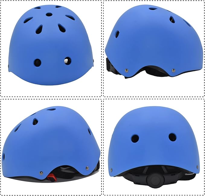 Kids Bike Helmet Set Adjustable for Children, Boys, Girls and Teenagers Aged 3-8 Years Includes Elbow, Knee, Wrist Guards Children's Helmet Protection Set for Bikes SkateboardsRollerskates