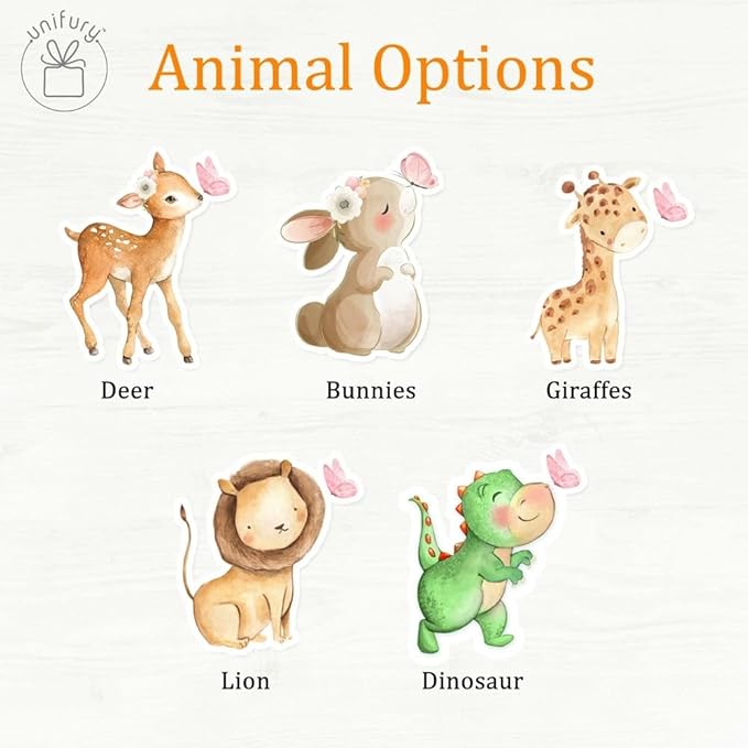 Unifury Personalized Baby First Christmas Ornament 2024, Adorable Keepsake for Babies First Christmas Tree, Holiday Decor for Celebrating Ceramic Babys 1st Christmas Ornament 2024, Animal Baby