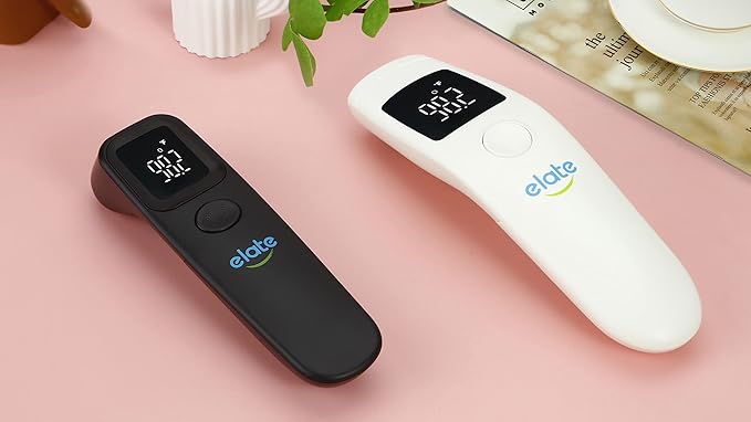 Elate Non-Contact Forehead Thermometer for Adults and Kids, No-Touch Digital Baby Thermometer for Infants/Newborns, Medical Grade, FSA HSA Eligible, Touchless Temporal Thermometer for Fever