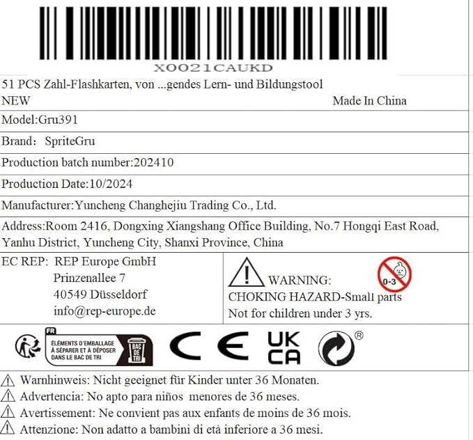 51 PCS Number Flashcards, 0-50 Double Sided Printed Cards with 2 Reclosable Rings, Learn Numbers, Learn to Count-Fun Learning and Educational Flashcards Learning Tool for Kids, Preschoolers, Toddlers