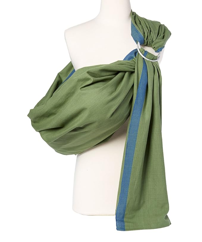 Hip Baby Wrap Ring Sling Baby Carrier for Infants and Toddlers - Beautiful, 100% Soft Cotton Baby Wraps Carrier for Babies 8-35 lbs - Perfect Baby Shower Gifts Moms and Dads - Nursing Cover (Fern)