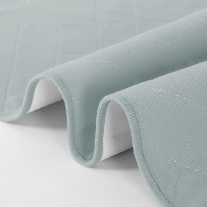 Waterproof Crib Mattress Protector 27" x 38", Non-Slip & Sturdy Mattress Pad Mat, 4 Layers Incontinence Bed Pad for Children Adults, Pets Training Pee Pad, Grey