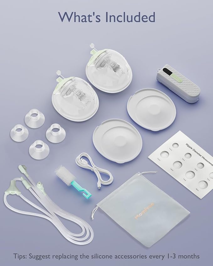 Hands Free Breast Pump K3,Portable Breastfeeding Pumps with Modes & 9 Levels,3 Fine-Tuned Rhythms,Leak-Proof & Low Noise Double Seal Flange 15-24mm