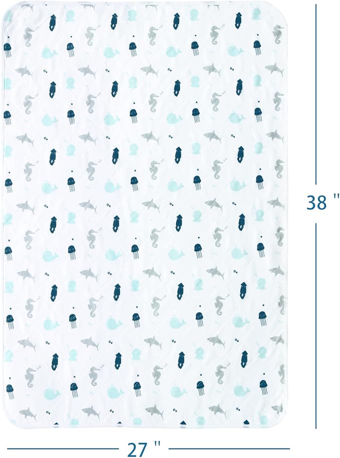 Potty Training Pee Pads for Kids, Bed Pads Washable Waterproof, Bed Wetting Pads for Twin and Toddler Beds, Waterproof Crib Mattress Protector Pad Cover, Non Slip and Easy to Change, 1 Pack