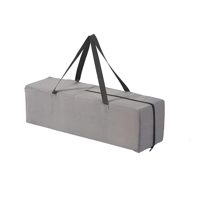 Pamo Babe Portable Crib Baby Playpen with Mattress and Carry Bag Grey