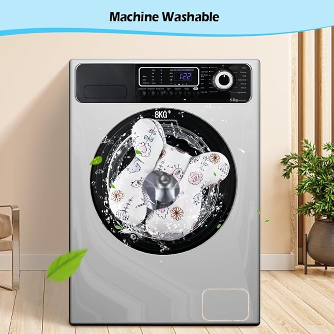 KAKIBLIN Baby Neck Pillow, Upgraded Baby Support Pillow,Babies Head Pillow,Neck Support Pillow for for Car Seat,Pushchair,Travel (Hippo)