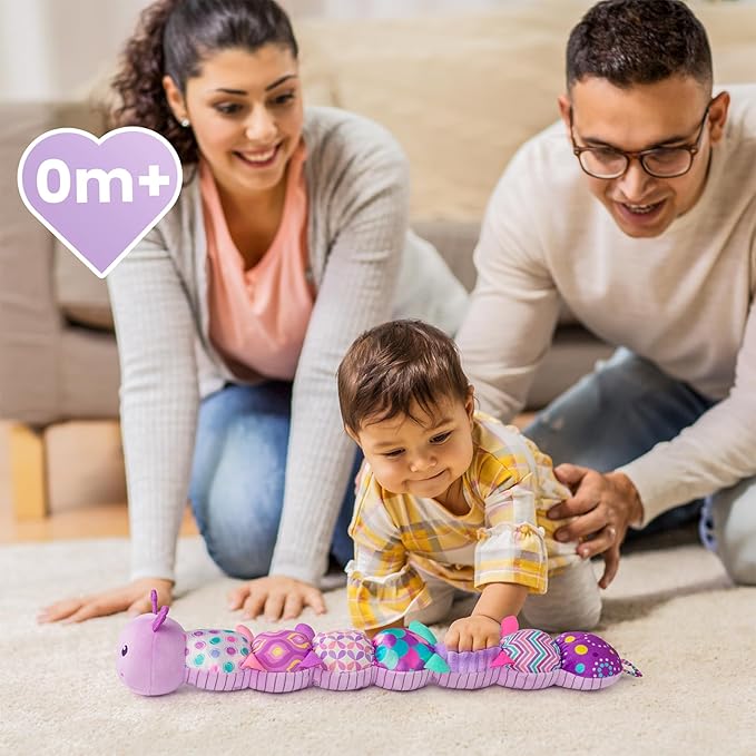 Sumobaby Infant Baby Musical Multi-Sensory Caterpillar, Stuffed Animal Activity Soft Toys, for Tummy Time Newborn 0-3-6-12 Months Girls, Purple