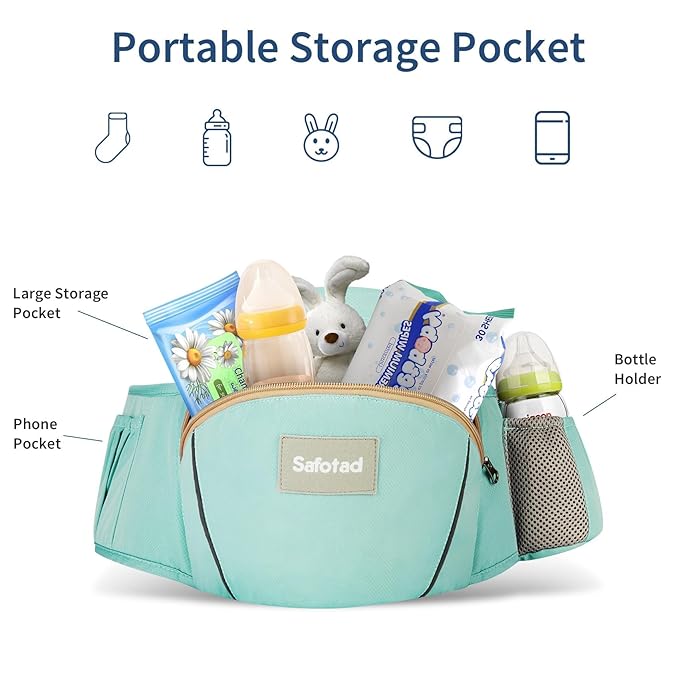 Baby Carrier with Hip Seat, Ergonomic M Position 6in1 Baby Carrier Newborn to Toddler,Head Support and Breathable Mesh Newborn Carrier,Adjustable Baby Holder Carrier for Dad&Mom-Green