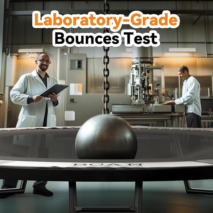 BCAN 8FT 10FT 12FT 14FT 15FT 16FT Recreational Trampoline with Enclosure for Kids Adults, ASTM Approved, Outdoor Trampolines with Ladder for Kids