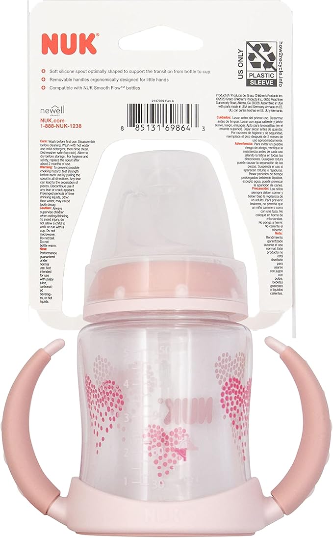 NUK Small Learner Tritan Cup, 5 oz, 6+ Months – BPA Free, Spill Proof Sippy Cup