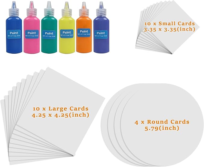 Spin Art Machine Variable Speed, Battery Operated Spinner - Paint Spinner with Splatter Guard, Washable Paint, Spin Art Kit, Art Design Card, Stem Toys, Kid Arts and Crafts, Girls Boys