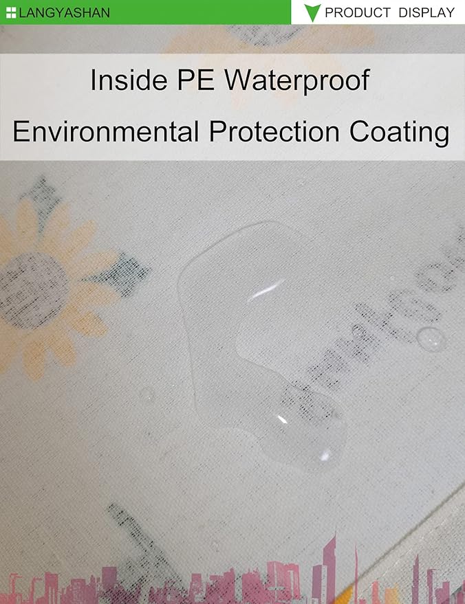 LANGYASHAN Rectangular Storage Bin Collapse Canvas Fabric Cartoon Storage Basket with Handles for Organizing Home Kitchen Boys and Girls Toys Office Closet Shelf Baskets(Rec Sunflower)