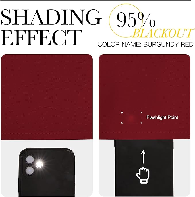 NICETOWN Burgundy Red Curtains 102 inches Long, Grommet Thermal Insulated Solid Blackout Curtains Privacy Window Treatments for Bedroom/Living Room, W46 x L102, 2 Panels