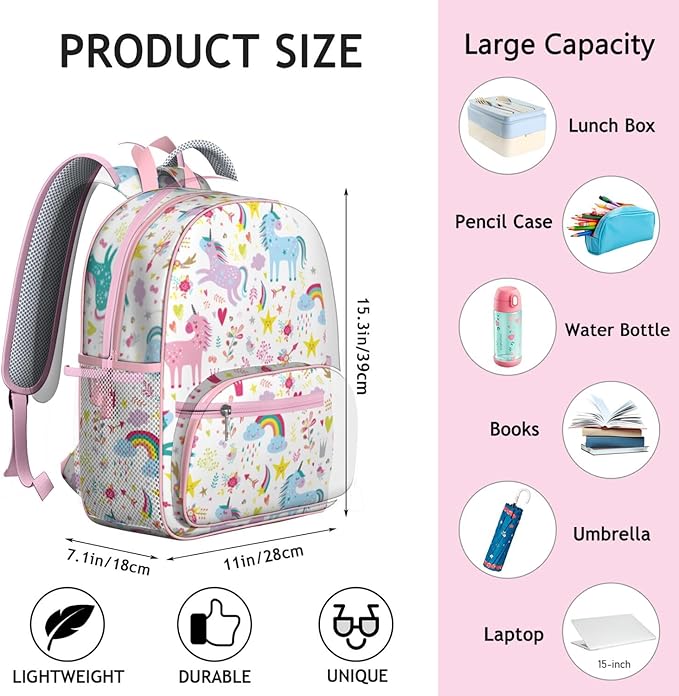 Toddler Backpack for Girls 3-8: Preschool Kindergarten Backpack - Cute Kids Backpacks for Girls-Floral