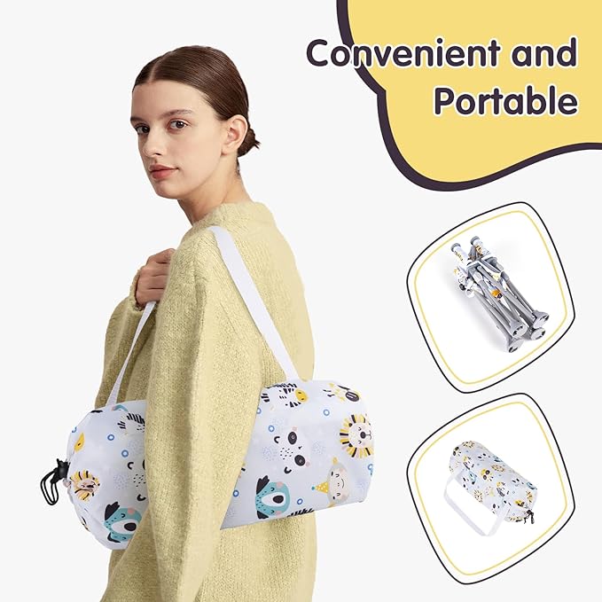 Portable Baby Booster Seat with Tray, Toddler Booster seat for Dining, Camping, Travel, Baby Beach Chair 6 Months to 3 Years Old Indoor Outdoor Use CH2407