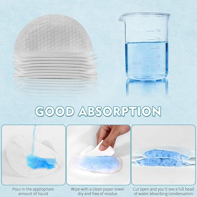 Disposable Nursing Pads, Ultra-Thin Breastfeeding Pads, Nipple Pads for Breastfeeding, Fit Fast Suction, Nursing Essentials (Round-100)