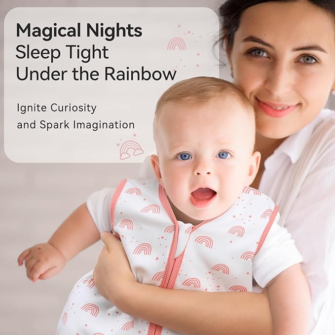 Baby Sleep Sack 18-24 Months 3 Pack 100% Cotton Lightweight 0.5 TOG Wearable Blanket Baby Sleep Bag with 2-Way Zipper for Infant Toddler Pink