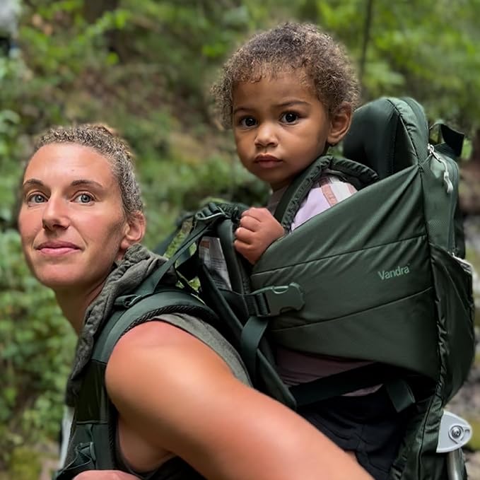 Vandra™ River - Scandinavian Hiking Baby Carrier Backpack - Gravity Lock™ Hard-Shell Frame - Nest Child Carrier for Toddler & Kids - Dust Bag, Alu Tag & More Included