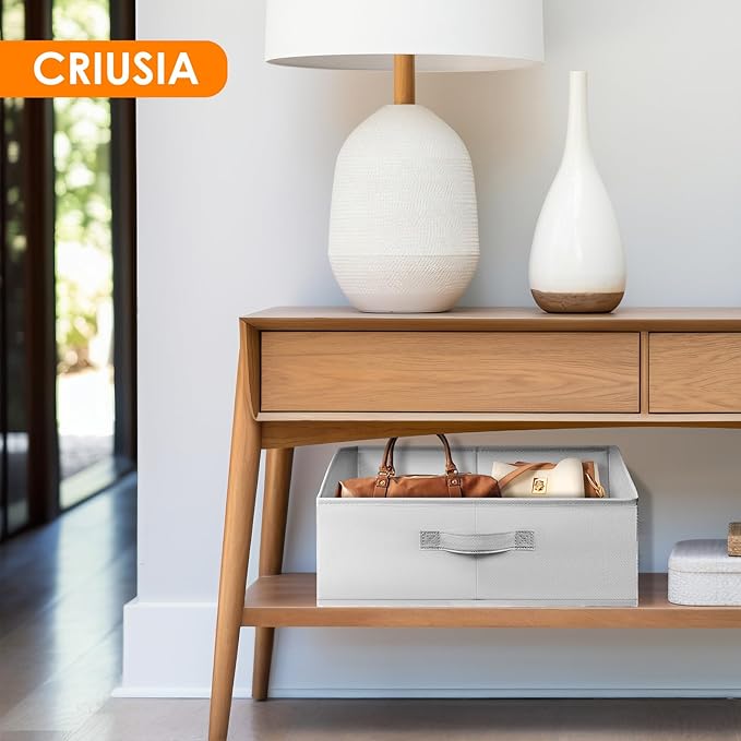 Extra Large Closet Organizers Bins 6 Pack - Blanket Basket for Organizing/Home Clothes Storage Bins for Jeans/Toy Organizers for Nursery/Wardrobe Shelf Closet Organization for Purse Hats Towel