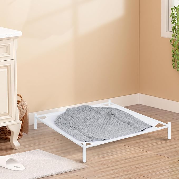 STORAGE MANIAC Sweater Drying Rack, Mesh Clothes Drying Rack, Stackable Laundry Drying Rack, Lay Flat Dryer for Delicates, Portable Dry Rack for Indoor or Outdoor, White, 1-Pack