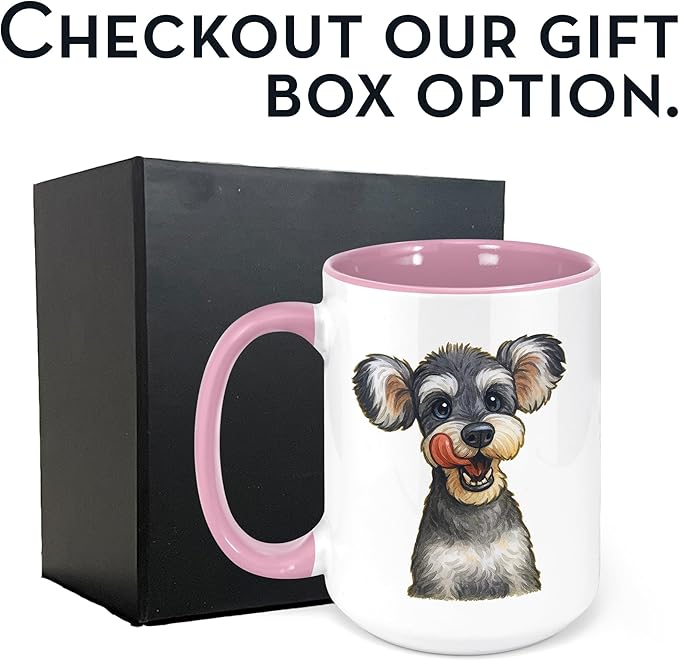 Personalized Coffee Mug, Custom Photo Caricature Gift, Funny Customized Coffee Gift for Men & Women, Custom Mugs with Pictures, Pink 15oz Customized Ceramic Tea Cup