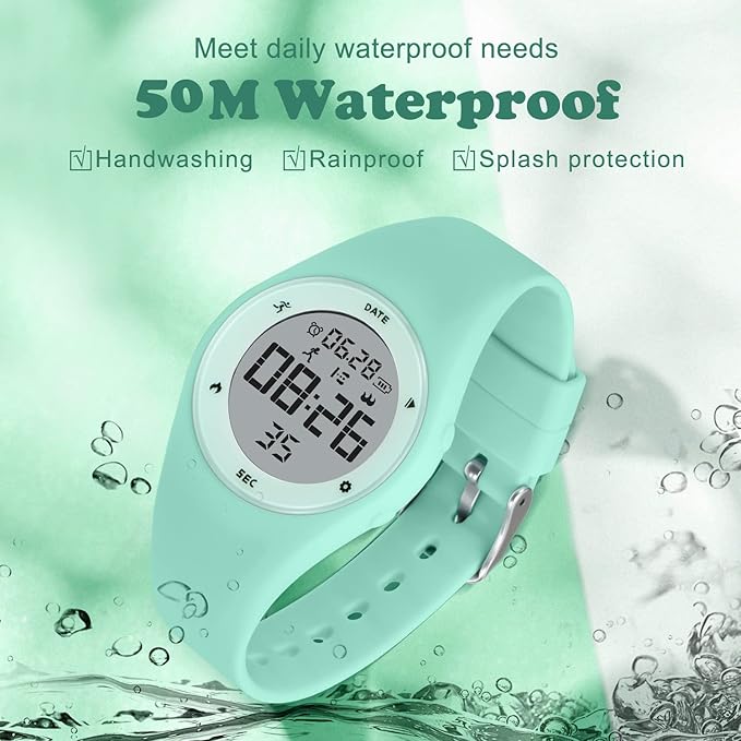 Kids Watches for Girls Boys Digital Sport Watch with Step Counter Pedometer Vibration Alarm Clock, No App Waterproof Fitness Tracker Kids Watch Boys Girls Teens Students Ages 5-16