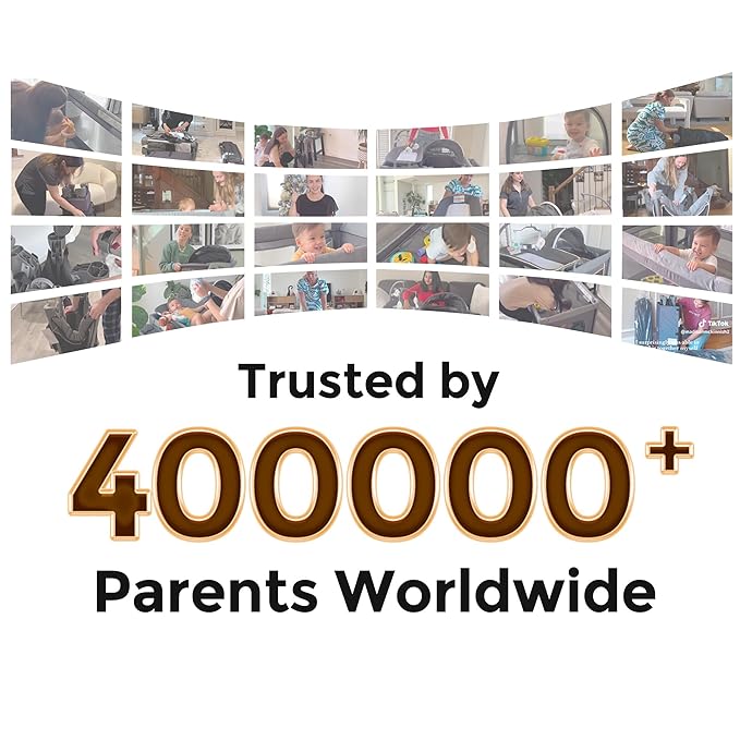 Pamo Babe 1-Second Setup 3-in-1 Playard for Babies - Heavy-Duty Steel Frame for Safe Sleep Space, Portable Crib with Zip Door & Changing Table, Locking Wheels, Breathable Mesh