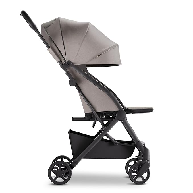 Mompush Lithe V2 Lightweight Travel Stroller, Compact Foldable Baby Stroller with Travel Bag, One-Hand Fold Stroller, Snack Tray, Mechanical Recline Seat, Airplane-Ready, Organizer & Rain Cover