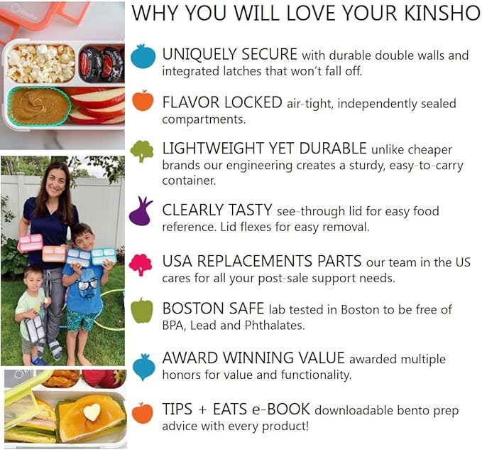 kinsho Glitter Bento Snack Containers with Lids, Mini Bento-box Lunch-Box for Toddler Daycare and Small Kids, Travel Meal Container, Leak-proof 2 pack Set, Pastel Blue + Teal Sparkle