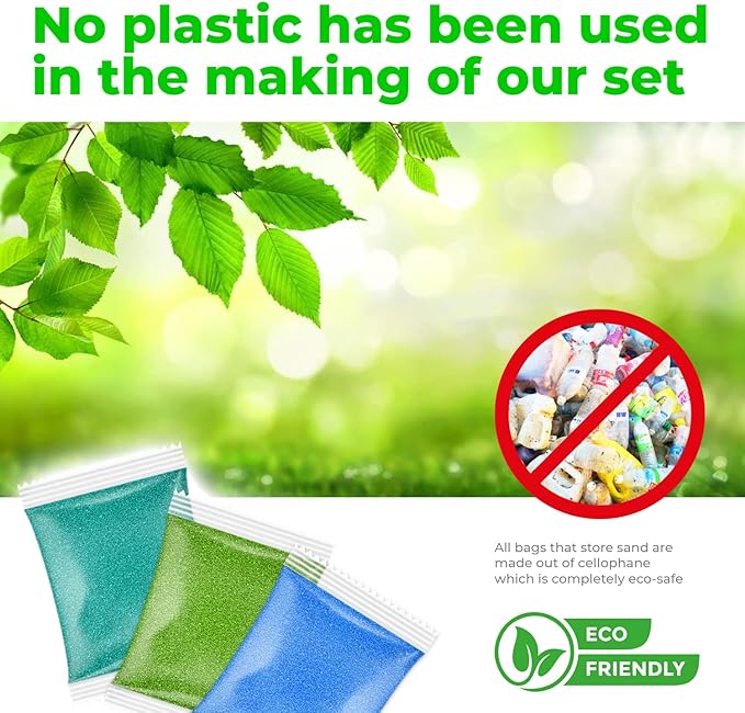 Sand Art Pictures Craft Sand - Сolor Sand Painting - Color Splash Sand Art Pictures Kids - Sticker Art Sheets Peel and Stick – Colored Sand Art Kit