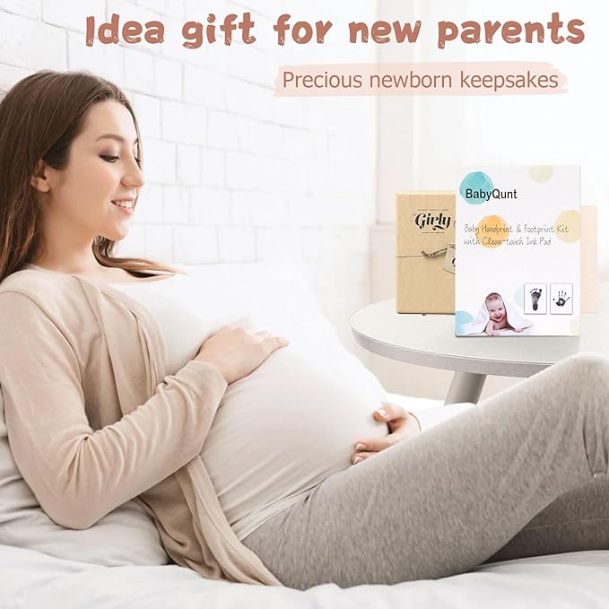 Inkless Baby Hand and Footprint Kit,Clean-Touch Ink Pad Kit,Safe No Mess Printing Infant Hand Foot Stamp,4 Pack Newborn Inkless Print Pads Best Keepsake or Gifts for Family