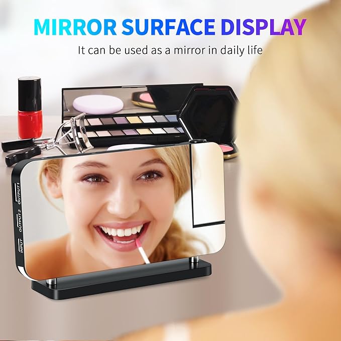 Projection Alarm Clock for Bedroom Ceiling,RGB Digital Clocks Radio with 10 Colors RGB Night Light,Loud Alarm Clock for Heavy Sleepers,USB C Charger Port,Snooze,12/24H,Auto Dimming