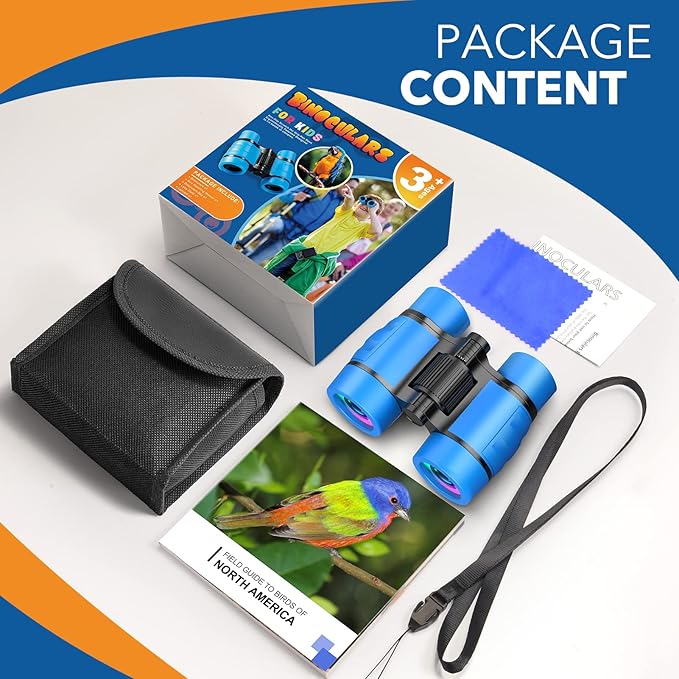 Toys for 3-7 Year Old Boys: LET'S GO! Binoculars for Kids with Bird Watching Manual Easter Birthday Gifts for 4 5 6 7 8 Year Old Boy Girls Outdoor Toy for Kid Ages 5-7 Toddler Camping Telescope